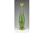 Régi kézzel festett aranyozott üveg váza