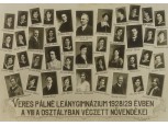 Régi iskolai fotográfia tablókép 1929