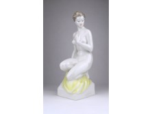 Hollóházi porcelán női akt szobor 30 cm