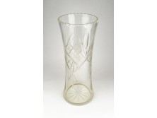 Nagyméretű csiszoltüveg váza 31 cm