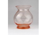 Régi kisméretű rózsaszín fújt üveg váza 8 cm