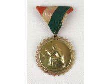 Régi jelzett Huguenin réz lövészet díj érdemérem cca 1930