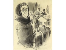 José Sancha : Idős orosz nő portré 1955