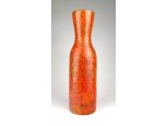 Narancssárga mázas Tófej kerámia díszváza 30.5 cm