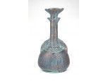 Jelzett művészi olasz vagy német design bronz hatású kerámia váza díszváza 19.5 cm