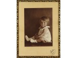Régi keretezett gyermek gyerek csecsemő fotográfia 1932