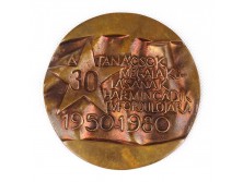 Régi szocreál bronz plakett 1980