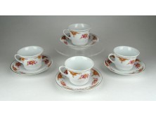 Jelzett négy darabos kínai porcelán kávéskészlet