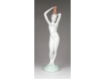 Régi Aquincum porcelán női akt 23.5 cm