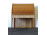 Redőnyös irattartó szekrény íróasztal 119 x 94 x 76 cm