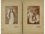 Antik gyermek testvér fotográfia 2 darab HEGEDÜS V. UTODA SZENTES