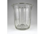 Régi art deco fodros szélű üveg váza kaspó