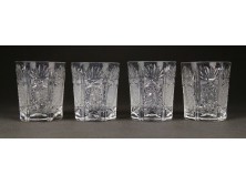 Csiszolt üveg stampedlis kristály pohár 4 darab