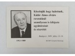 Emléklap Kádár János ravatalának alkalmából 1989. MSZMP
