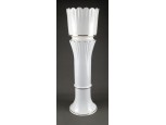 Fehér mázas kerámia posztamens + virágcserép 61.5 cm