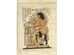 Keretezett egyiptomi papirusz kép 45.5 x 33.5 cm