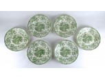 Ironstone Tableware zöld tányérkészlet 6 darab