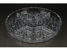 Nagyméretű üveg asztalközép kínáló tál 25 cm