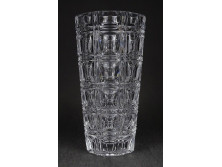 Régi nagyméretű préselt üveg váza 21 cm