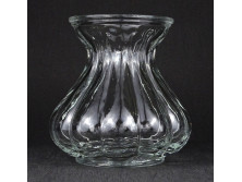 Régi gerezdes üveg váza virágváza 11.5 cm