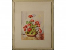 Asztali virágcsendélet akvarell papír