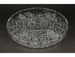 Hibátlan osztott üveg asztalközép kínáló tál üveg tál 25 cm