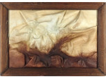Mid century keretezett bőrkép 28 x 39.5 cm