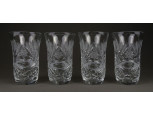 Csiszolt üveg kristály pohár készlet 4 darab