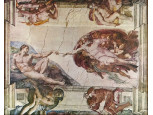 Michelangelo : Ádám teremtése keretezett nyomat 56 x 70 cm