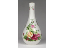 Hibátlan rózsás Royal Albert porcelán váza 14.5 cm