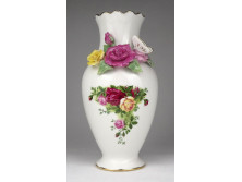 Hibátlan pillangós Royal Albert porcelán váza 20 cm