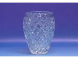 Gyönyörű csiszoltüveg váza 15.5 cm