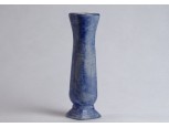 Régi kék kerámia váza 18.5 cm
