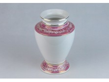 Hibátlan rózsaszín kerámia váza 21 cm