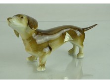 Royal Dux porcelán tacskó kutya
