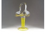 Fújt üveg művészi üveg kosár 21 cm