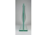 Művészi modern üveg díszváza 28 cm