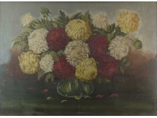 Magyar művész 1940 körül : Krizantémok