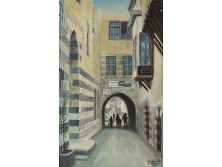 N. Baroudi : Orientalista kép Damascus 1990