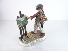 Nagyméretű Capodimonte festő figura 29 cm
