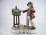 Nagyméretű Capodimonte festő figura 29 cm