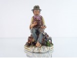 Nagyméretű Capodimonte öregember figura 23cm