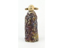 Jelzett kortárs birka kerámia figura 16.5 cm