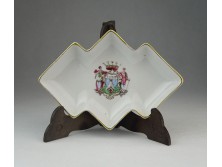 Zsolnay porcelán PÉCS címeres tálka
