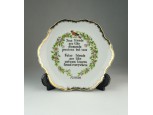 Angol feliratos porcelán falitányér 18.5 cm