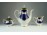 Német kobaltkék porcelán kávéskészlet