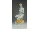 Hollóházi porcelán női akt szobor 29 cm
