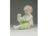Jelzett Aquincumi porcelán kislány figura