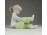 Jelzett Aquincumi porcelán kislány figura