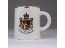 Kisméretű Liechtenstein porcelán bögre 6 cm